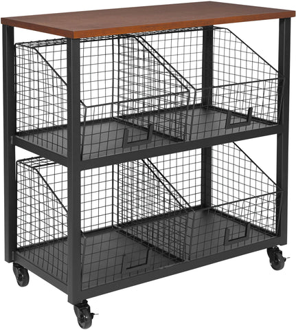 Office Star Hanover Storage Console in Sumatra Finish [HAN990] Office Star 4 Drawer HAN9904-WF15