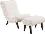 Office Star Hawkins Lounger with Ottoman [HWK] Office Star White HWK-W32