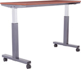 Office Star Height Adjustable Table 2/CTNS [PHAT24] Office Star 60" x 24" Cherry Top - Titanium Base PHAT2460C7