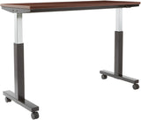 Office Star Height Adjustable Table 2/CTNS [PHAT24] Office Star 60" x 24" Mahogany Top - Black Base PHAT2460M3