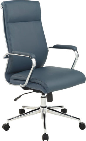 Office Star High Back Antimicrobial Fabric Chair [920350C] Office Star Dillon Blue 920350C-R105