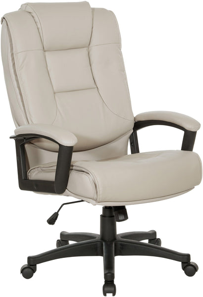 Office Star High Back Bonded Leather Chair [EC5162] Office Star Taupe EC5162-EC21