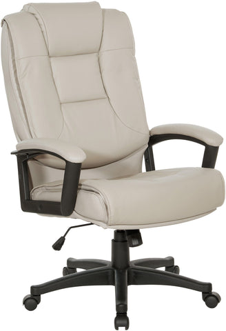 Office Star High Back Bonded Leather Chair [EC5162] Office Star Taupe EC5162-EC21