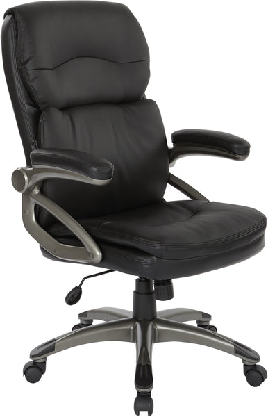 Office Star High Back Leather Executive Manager's Chair [ECH9123] Office Star Black ECH91237-EC3
