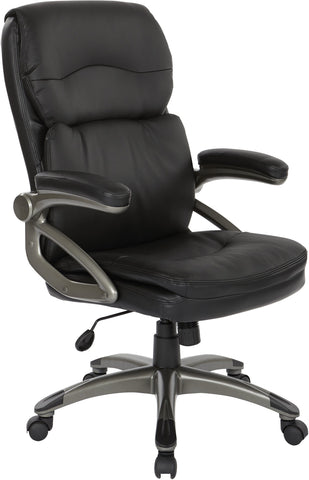 Office Star High Back Leather Executive Manager's Chair [ECH9123] Office Star Black ECH91237-EC3