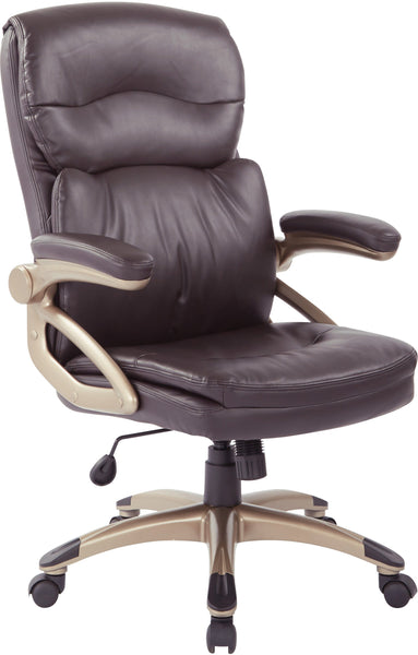 Office Star High Back Leather Executive Manager's Chair [ECH9123] Office Star Espresso ECH91231-EC1