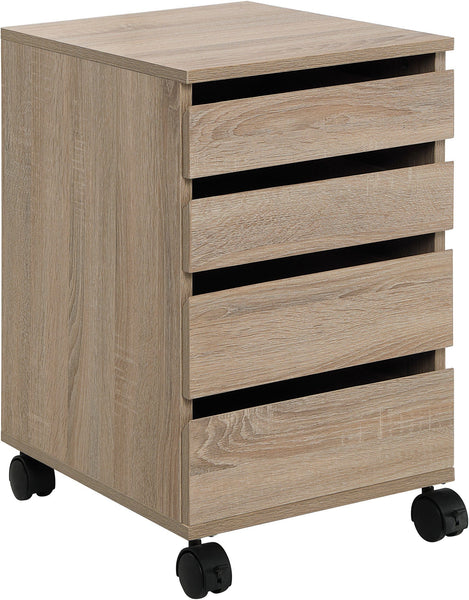 Office Star Holly Mobile Storage Cart [HY4DRM] Office Star River Oak HY4DRM-RO
