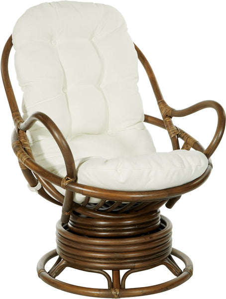 Office Star Kauai Rattan Swivel Rocker Chair [KAU320] Office Star Linen KAU320-LIN