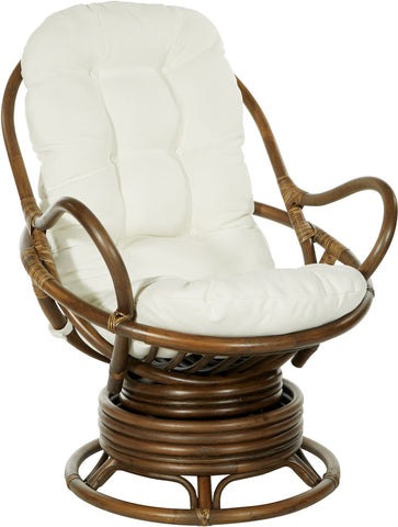 Office Star Kauai Rattan Swivel Rocker Chair [KAU320] Office Star Linen KAU320-LIN
