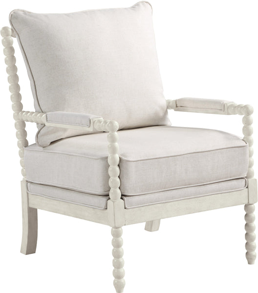 Office Star Kaylee Spindle Chair [KLE] Office Star White Linen KLE-L32