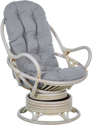 Office Star Lanai Rattan Swivel Rocker [LNI] Office Star Grey LNI-GRY