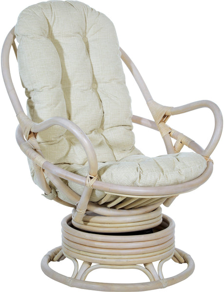 Office Star Lanai Rattan Swivel Rocker [LNI] Office Star Linen LNI-LIN