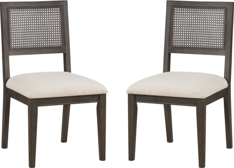 Office Star Lantana Cane Back Dining Chair 2-PK [LNTDC2] Office Star Linen LNTDC2-L32