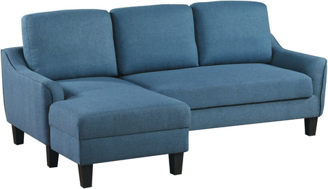 Office Star Lester Chaise Sofa [LST55S] Office Star Blue LST55S-B81