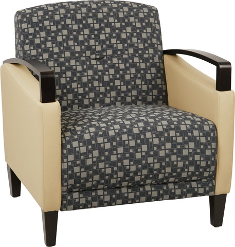 Office Star Main Street 2-Tone Custom Fabric Chair [MST51] Office Star Steely & Buff MST51-K108/R104