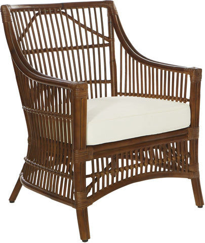 Office Star Maui Chair [MAU] Office Star Cream Cushion - Brown Washed Rattan Frame MAU-BRS