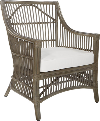 Office Star Maui Chair [MAU] Office Star Cream Cushion - Grey Washed Rattan Frame MAU-GRY