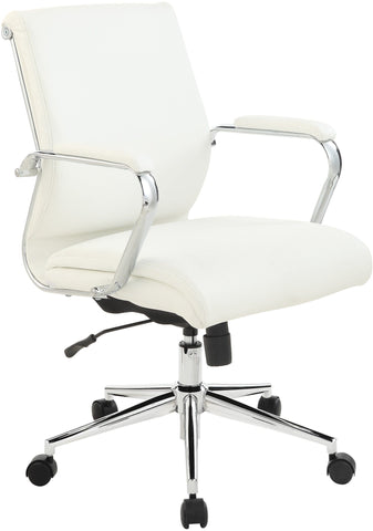 Office Star Mid Back Antimicrobial Fabric Chair [920351C] Office Star Dillon Snow 920351C-R101