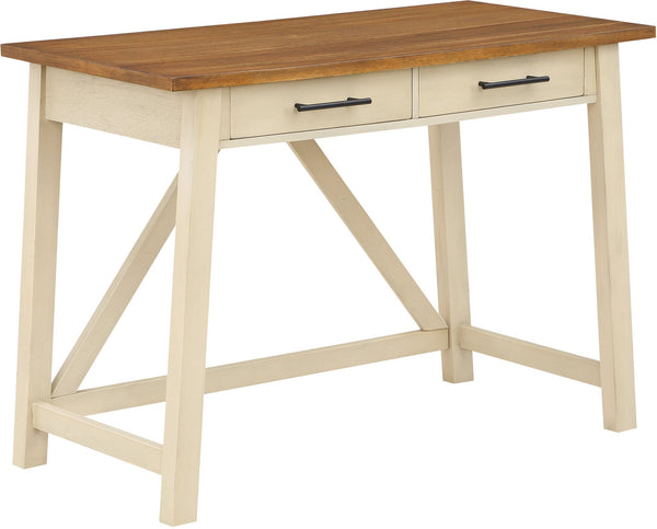 Office Star Milford Rustic Writing Desk [MF4221] Office Star Antique White MF4221-AW