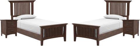 Office Star Modern Mission Double Twin Bedroom [BP-4201-115K] Office Star BP-4201-115K