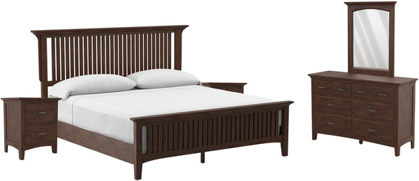 Office Star Modern Mission King Bedroom Set [BP-4201-313K] Office Star BP-4201-313K