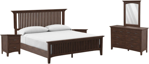 Office Star Modern Mission King Bedroom Set [BP-4201-313K] Office Star BP-4201-313K