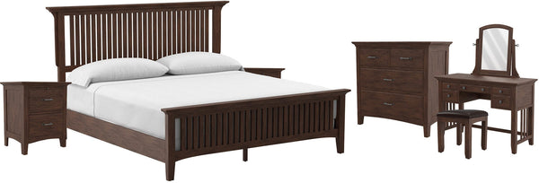 Office Star Modern Mission King Bedroom Set [BP-4201-315K] Office Star BP-4201-315K