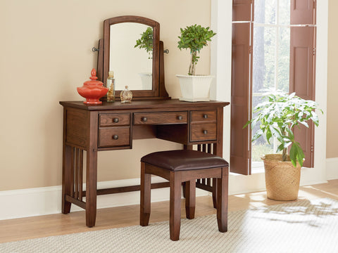 Office Star Modern Mission Vanity/Mirror/Bench [BP-4201-056K] Office Star Bedroom BP-4201-056K
