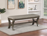 Office Star Monaco 48" Bench [MN] Office Star Grey Giraffe - Antique Grey Bench MN1379AG-Z15