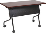 Office Star Nesting Training Table [8442] Office Star 4' / Black Frame / Mahogany 84224BM