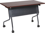 Office Star Nesting Training Table [8442] Office Star 4' / Titanium Frame / Mahogany 84224TM