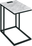 Office Star Norwich C-Table [NRW] Office Star Black - White Marble NRWWM-BLK