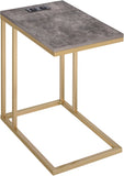 Office Star Norwich C-Table [NRW] Office Star Brown - Gold NRWBRS-GLD
