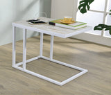 Office Star Norwich C-Table [NRW] Office Star White - White Mosaic End Table NRWWMZ-WHT