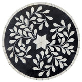 Office Star OSP Designs  Mosaic Accent Drink Table, 2-Pack [GCRRT] Office Star Black/White Star Leaf Accent Table GCRRT-BWP