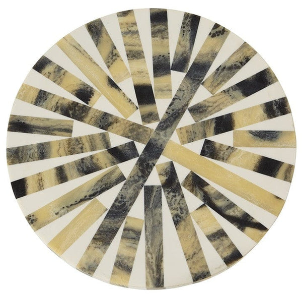 Office Star OSP Designs  Mosaic Accent Drink Table, 2-Pack [GCRRT] Office Star Grey/Tan/White Brindle Accent Table GCRRT-GWS