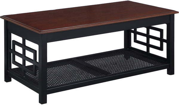 Office Star Oxford Coffee Table [OXFCT] Office Star Black Frame / Cherry Top OXFCT-BC