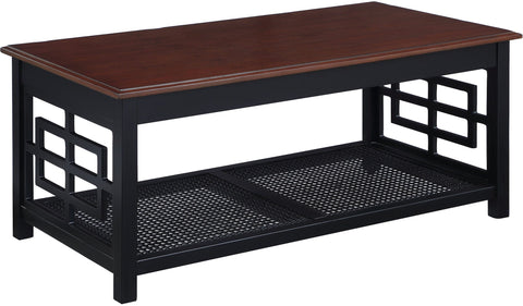 Office Star Oxford Coffee Table [OXFCT] Office Star Black Frame / Cherry Top OXFCT-BC