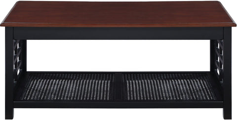 Office Star Oxford Coffee Table [OXFCT] Office Star Black Frame / Cherry Top OXFCT-BC