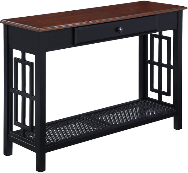 Office Star Oxford Foyer Table [OXFFTD] Office Star Black Frame / Cherry Top OXFFTD-BC