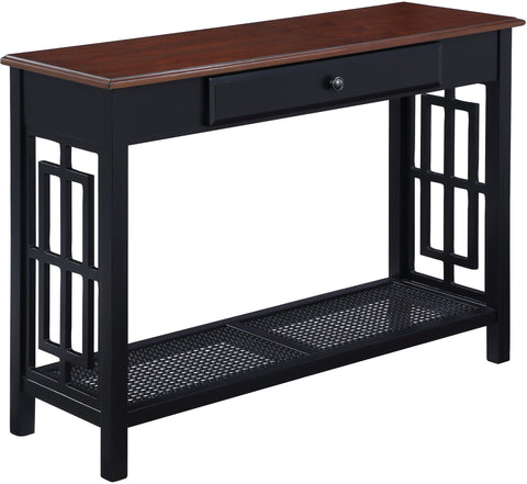 Office Star Oxford Foyer Table [OXFFTD] Office Star Black Frame / Cherry Top OXFFTD-BC