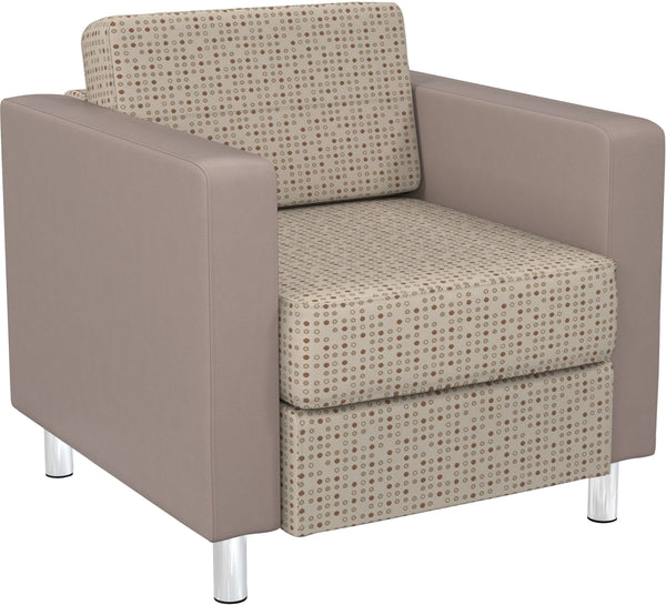 Office Star Pacific Chair in 2 Tone Fabric [PAC51] Office Star Fine Tune Luna and Dillon Stratus Fabric PAC51-K100/R103