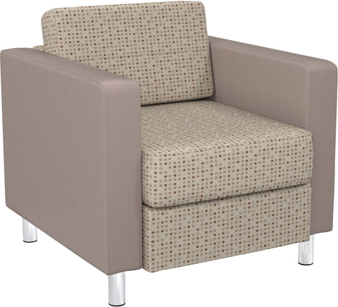 Office Star Pacific Chair in 2 Tone Fabric [PAC51] Office Star Fine Tune Luna and Dillon Stratus Fabric PAC51-K100/R103