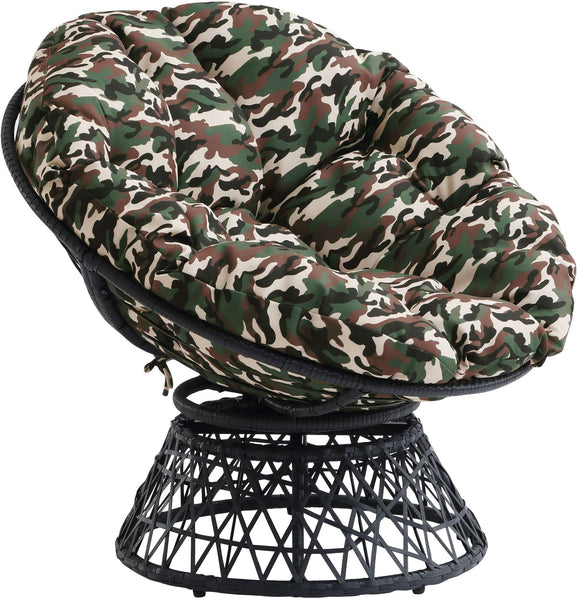 Office Star Papasan Chair [BF25292] Office Star Camo / Dark Grey Wicker Wrapped BF25292-C63