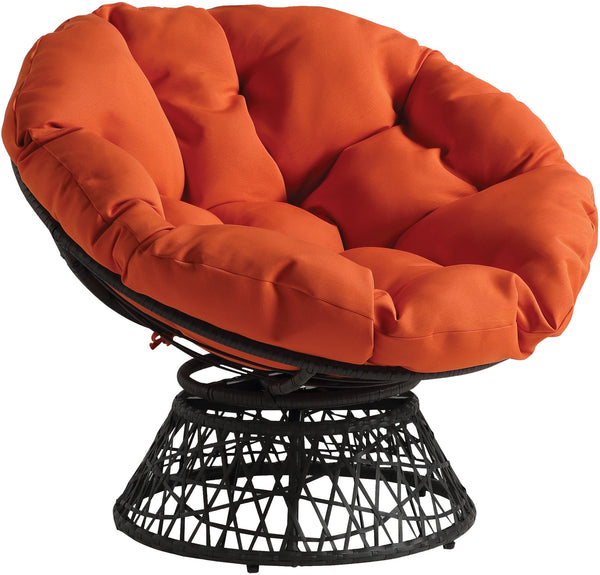 Office Star Papasan Chair [BF25292] Office Star Orange / Dark Grey Wicker Wrapped BF25292-18