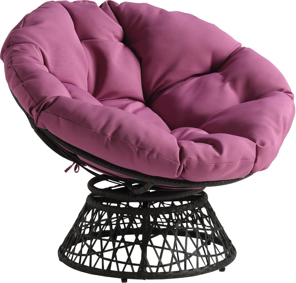 Office Star Papasan Chair [BF25292] Office Star Purple / Dark Grey Wicker Wrapped BF25292-512