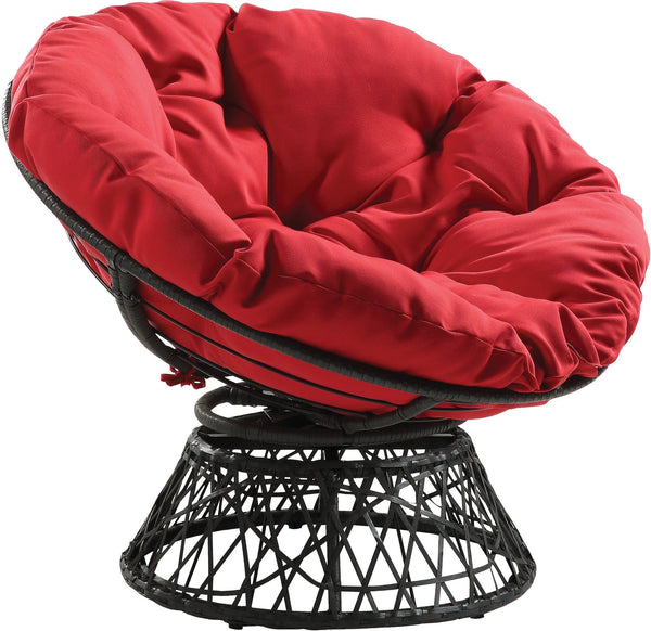 Office Star Papasan Chair [BF25292] Office Star Red / Dark Grey Wicker Wrapped BF25292-RD