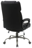 Office Star FL14570 high-back executive chair, Black Faux Leather, back view