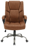 Office Star FL14571 mid-back executive chair, Saddle Faux Leather, front view