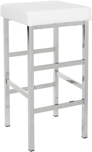 Office Star Polished Chrome Backless Stool [MET13] Office Star 30" - White Vinyl MET1330C-WH